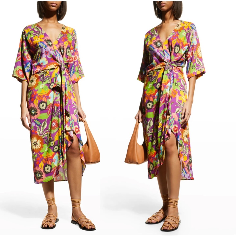 ๐ NWT Le Superbe | Floral Gypsy Muse Midi Dress | Cherry Lotus Land ๐ Revolve - Picture 2 of 16